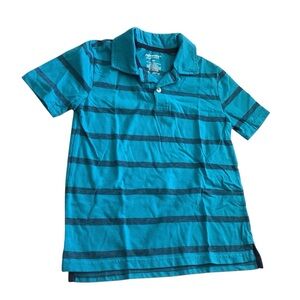 Kid's Small Arizona Jeans Blue Striped Polo Shirt